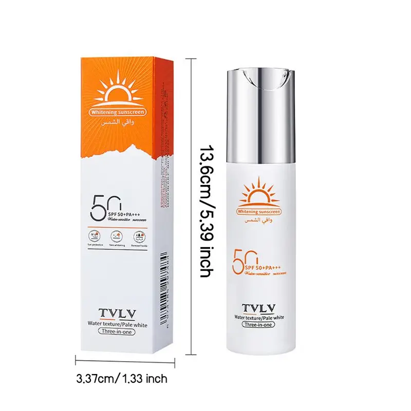 Brightening Sun Cream, Nourishing Highly Protective UV Sunscreen, Summer UV Protecting Sun Care Product for Women & Men, Facial 1