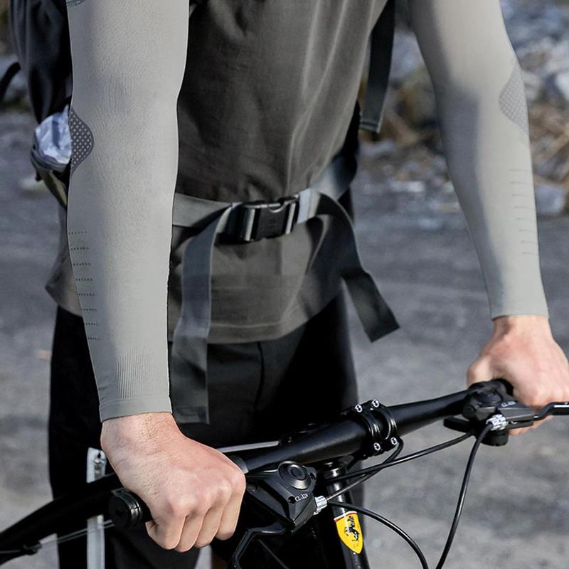 Product Introduction of 1pair Polyester Fibre Sports Arm Sleeve Summer Outdoor Cycling Ice Silk Sun Protection Sleeve Breathable 23