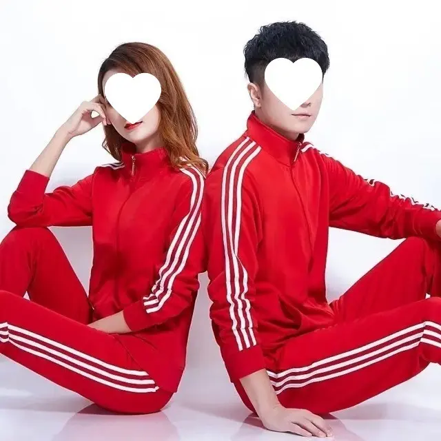 Men's Tracksuit Winter Set, Women's 3-Stripe Sportswear, Long Sleeve Casual Outfit, Square Dance & Performance Team Uniform (Trendy & Comfortable)