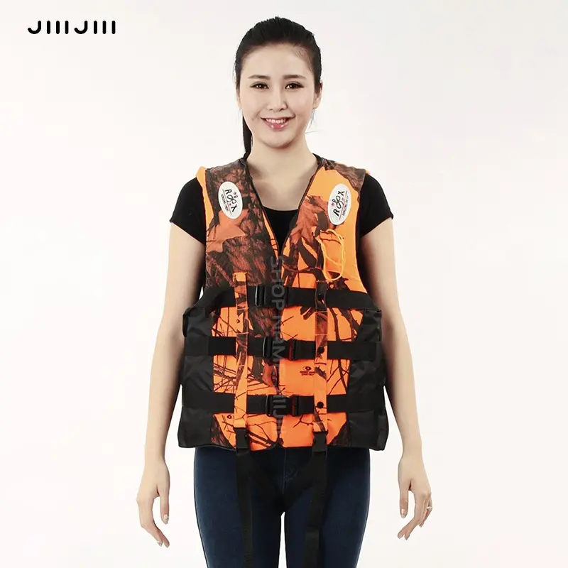 JIIIIJIII Women's life jacket Look slim Professional water life vest Thickened neoprene fabric Outdoor emergency products Adults and children swimming, rafting, surfing, boating accessories
