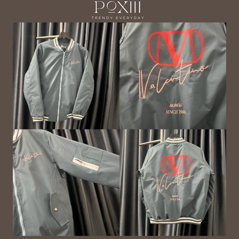 Áo Khoác Bomber Nalintino Trần Phao Full Thêu Hai Mặt Túi Hộp - Áo Khoác Nam Nữ Trần Bông Dày Dặn