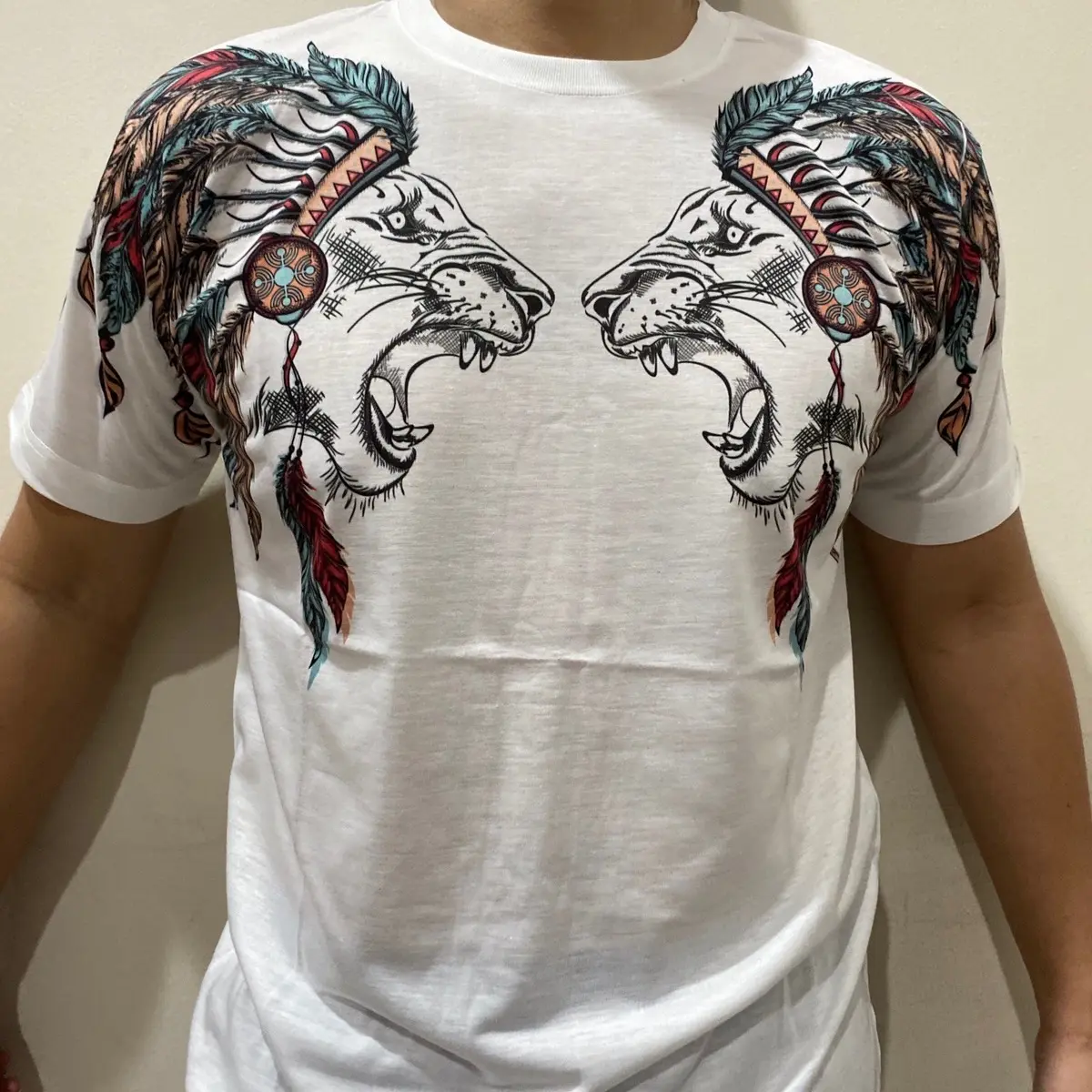 kaos tshirt  lucu motif sayap /singa printing