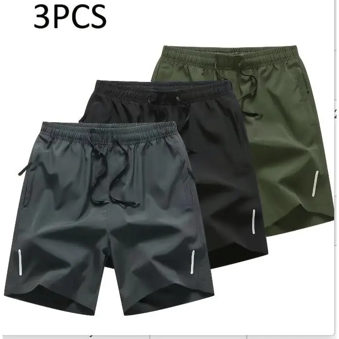 4 Piezas Pantalones Cortos Deportivos para Hombre Tallas XXS-3XL Secado Rápido con Bolsillo con Cremallera - Foto 7