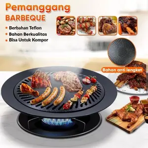 Grill Pan Plate Smokeless BBQ Panggangan BBQ Anti Lengket Grill BBQ.