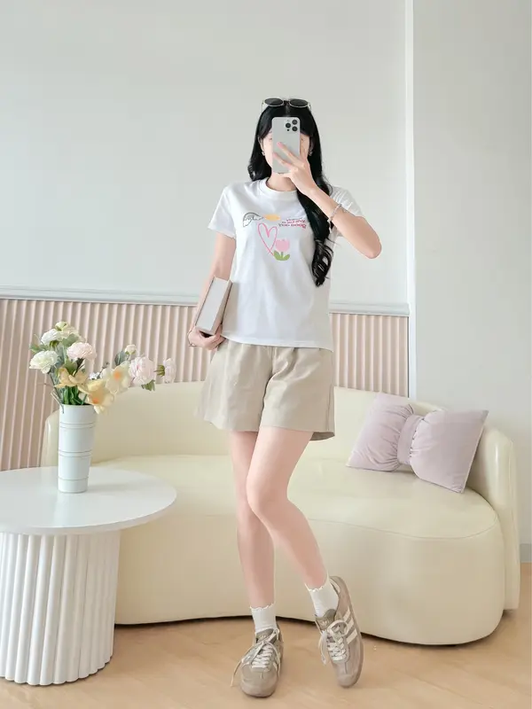 Áo Thun BabyTee - Form vừa cổ tròn - Hình Họa Tiết Năng Lượng - Cotton 2 chiều 240GSM 7