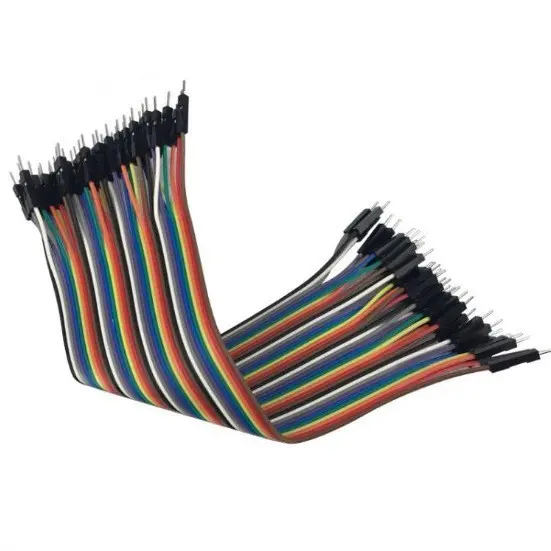 Bộ Sợi Dây Nối 40P 7 Màu Dài 20Cm 3 Loại Đầu: Cái  Cái, Đực  Cái, Đực  Đực 3