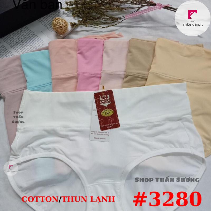 Set 5-10 Quần Lót Nữ, Mã 3280, Chất Thun Lạnh Trơn Cao Cấp Và Chất Vải Cotton, Lưng Cao Ngang Rốn, Ôm Bụng, Siêu Mềm Mịn - Tết Women