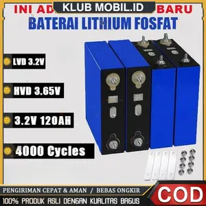 【Baterai Solar CATL Lifepo4】200AH 3.2V | BMS 4S Anti-Lintik | Jaminan 5 Tahun | Untuk Solar Panel 1000W+/Asli/Buah/Engine/Power/Stop/Filter