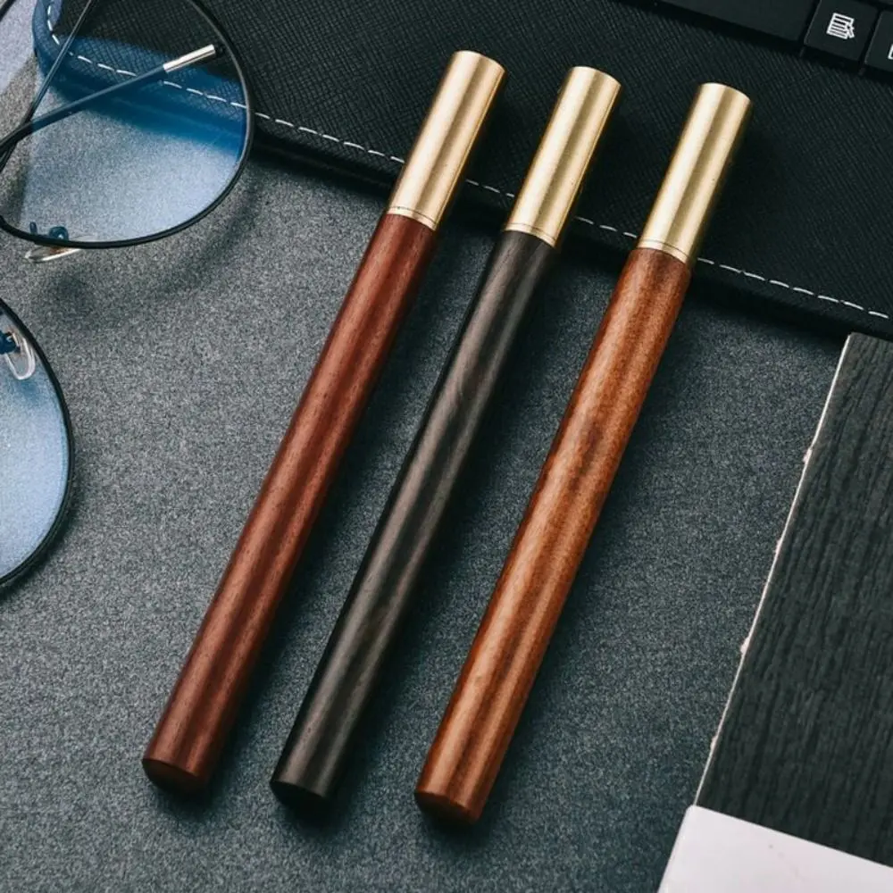 Creative Wood Body Ballpoint Pen Business Brass Writing Tools Students Gift Fountain Pen Students Gift
