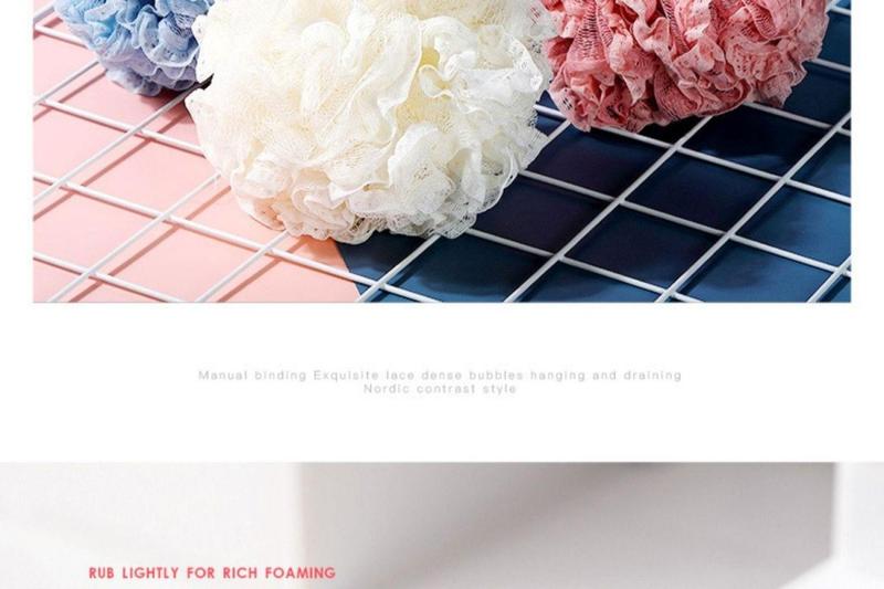 Product Introduction of Large Bath Sponge Ball High-end Non-fraying Super Soft Bath Flower Bath Ball for Men and Women Bubble Bath Artifact 5