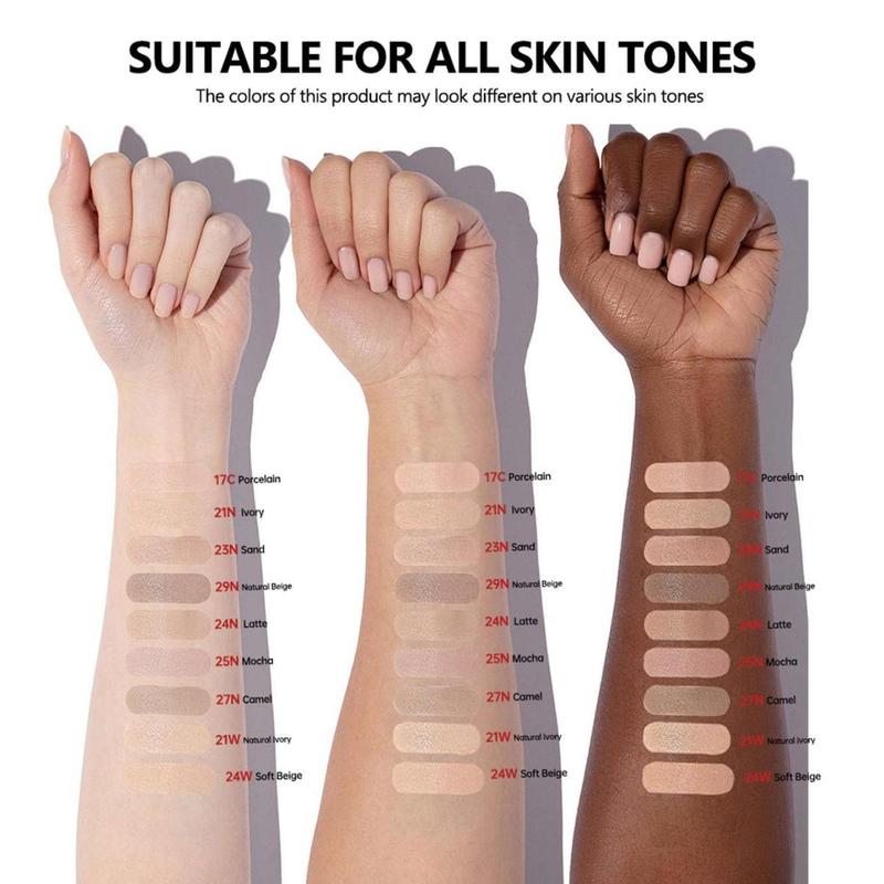 Product Introduction of Long Lasting Air Cushion Foundation, 1 Box Lightweight Concealer Foundation, Full Coverage Flawless Makeup Cream for Women & Girls 6