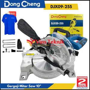 DONGCHENG DJX09-255 DJX 09-255 Mesin Potong Gergaji Kayu Alumunium Miter Saw 10"