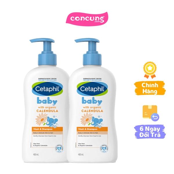 Combo 2 Sữa tắm gội trẻ em tinh chất hoa cúc Cetaphil 400ml