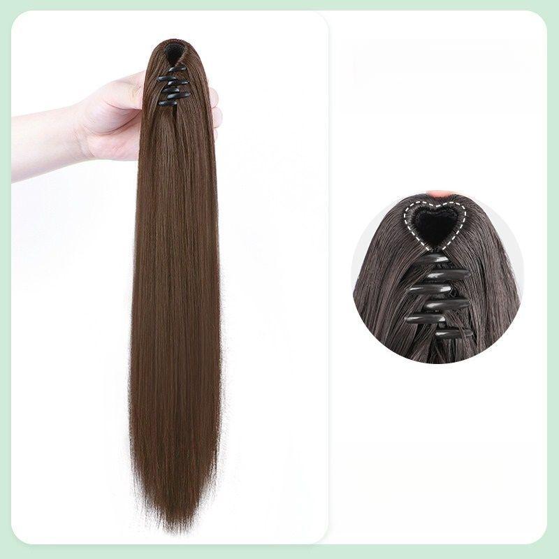 Product Introduction of Tóc Giả Đuôi Ngựa Nữ, Màu Đen Thanh Lịch, Tóc Dài Và Thẳng, Bồng Bềnh, Tăng độ phồng, Kiểu Dây Kẹp Tóc, Thích Hợp Cho Tóc Đuôi Ngựa Thẳng, JIU2PAI 4