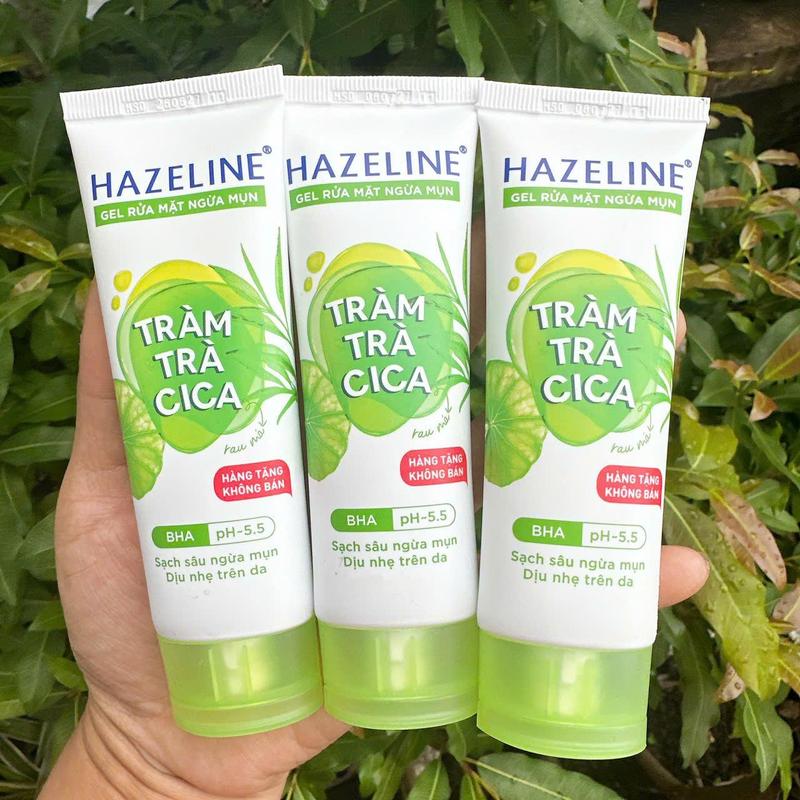 Set 3 Tuýp Sữa Rửa Mặt Haze line Tràm Trà Rau Má 40g tuýp Hàng khuyến mãi