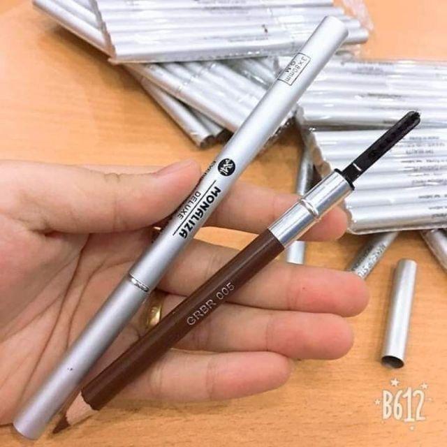  Chì kẻ lông mày Monaliza DELUXE chì kẻ chân mày EYEBROW PENCIL & BRUSH bút kẻ mày BK001 BR002 BKBR003 GRBR005 Trang Điểm Nữ Trang Điểm Nữ Cosmetic Mỹ Phẩm Phấn Phủ 