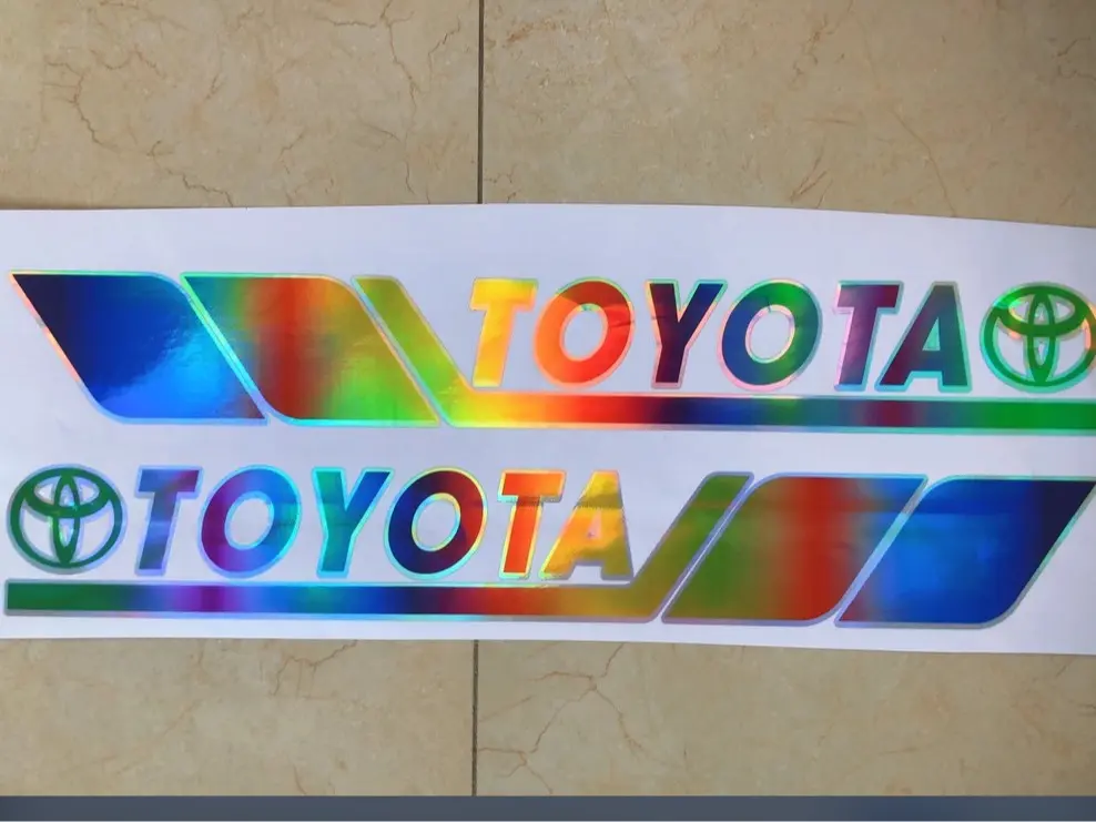(tem phản quang)Bộ tem Toyota dán xe con, tem dán xe con siêu đẹp kich thước 7x50cm Nhãn Dán Decal