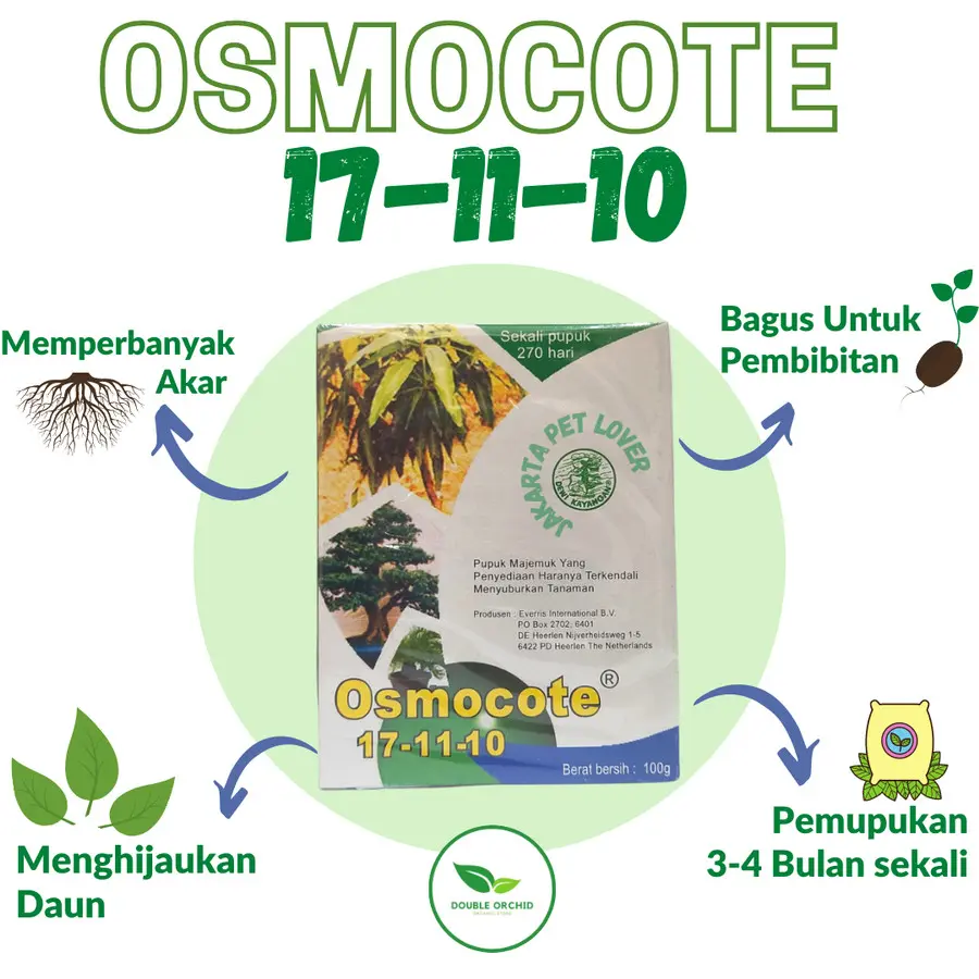 Pupuk Osmocote 17 11 10 100 Gram Kemasan Pabrik Pupuk Dekastar 100gr