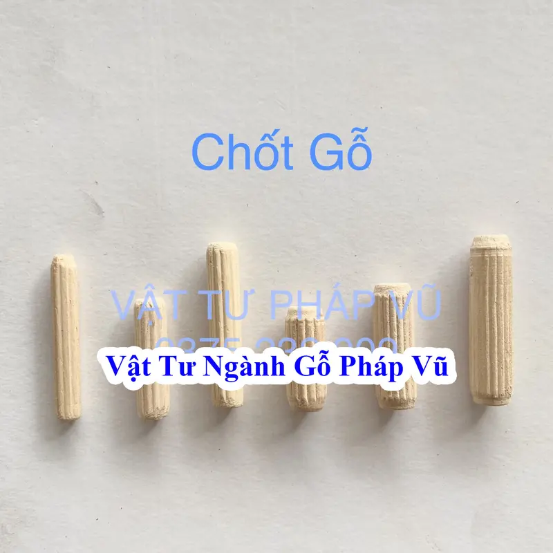 Chốt gỗ tròn, liên kết, ghép mộng, làm nhà mô hình gỗ cao su [200-500 cái/bịch] 8