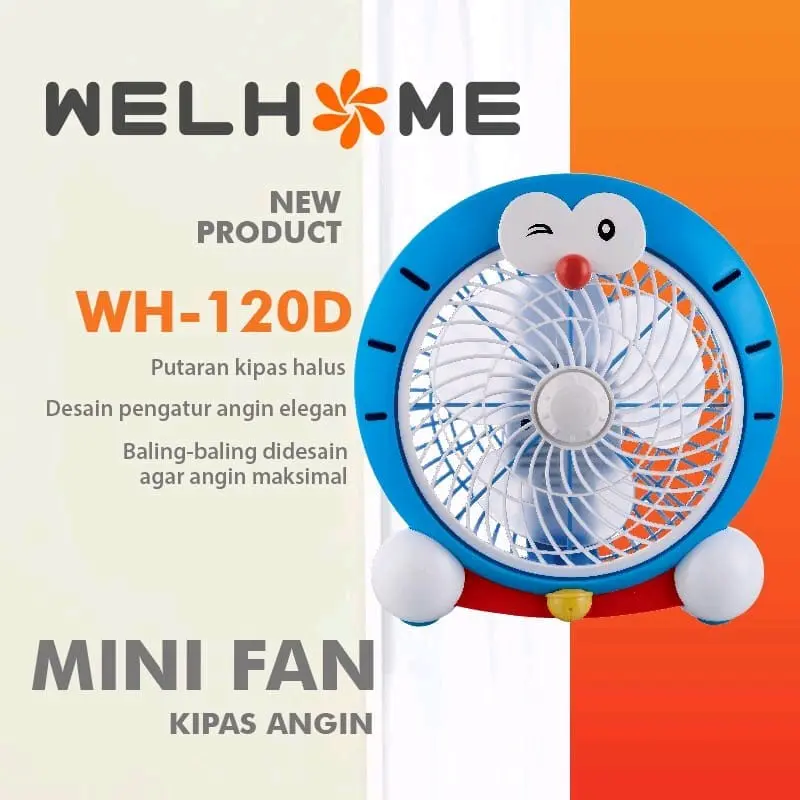 WELHOME Kipas Angin Karakter 10inch