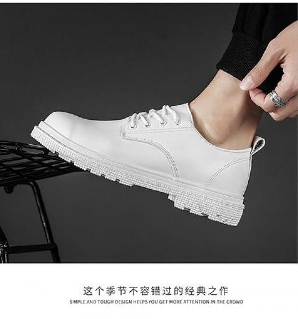 Product Introduction of Giày Nam, Cổ Cao Và Cổ Cao, Màu Trắng, Cỡ Nhỏ 35, Boot Công Nhân, Cỡ 38, Thích Hợp Cho Mùa Thu Và Mùa Đông, Bốt Da Tạo Mẫu Tóc, Bốt Martin, Cho Nam 9