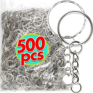 Metal Blank Keyring  Split Rings Keyfob Keyrings - Lobster Clasp  Key Pendant Ring Stainless Steel Rings chain lime green power sinukuan tree keychain pretzel round jade necklace part chinese blades rosary heart locket agueb sleepy bunny career matching