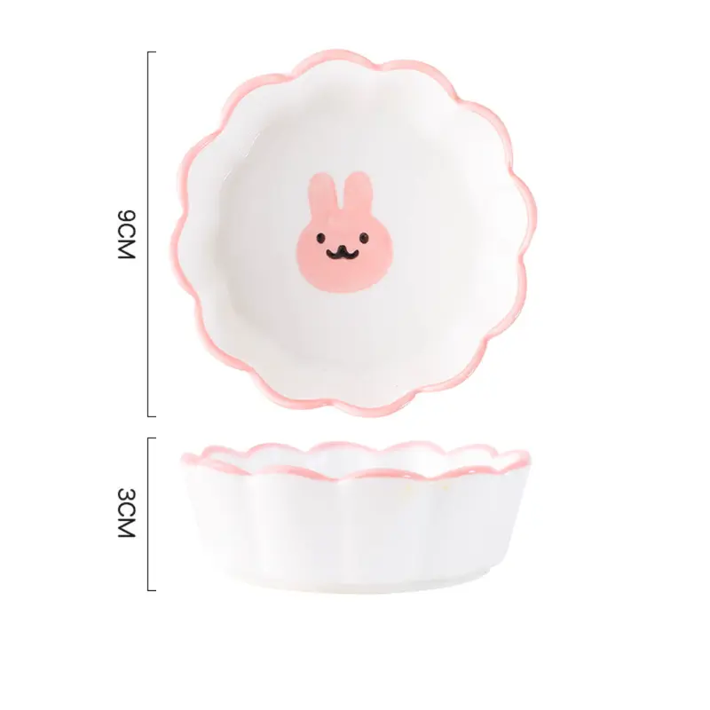 Bát ăn dặm cho bé gốm sứ kiểu Nhật chén nước chấm họa tiết 80ml 170ml YEUBEVN 1