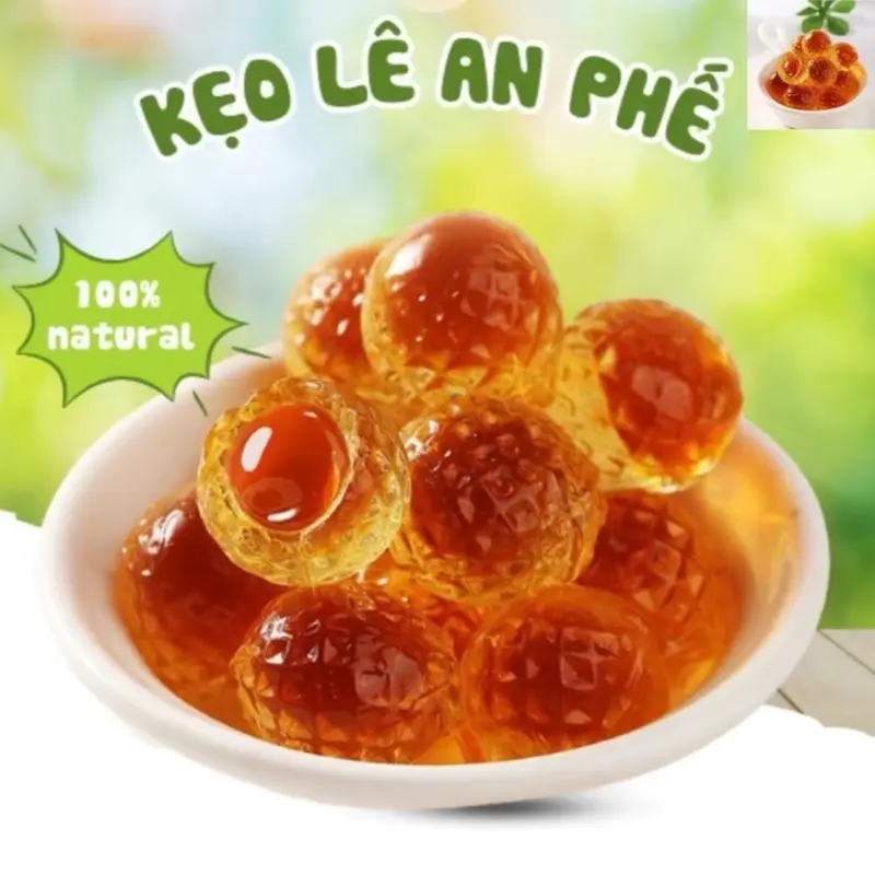 Kẹo Lê An Phế Mật Ong Thanh Nhiệt Tiêu Đờm Mềm Dẻo Thơm Ngon 0