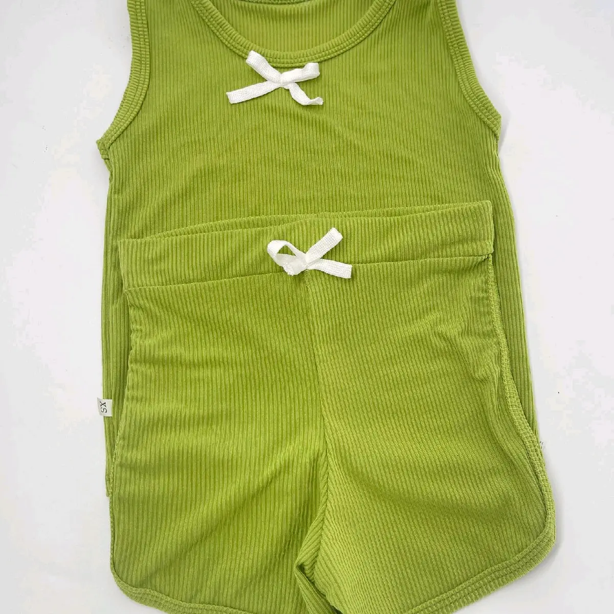 PMBito Kids Basic Ribbed Tank Top and Shorts Coords Terno for Girls 1-3Years Old