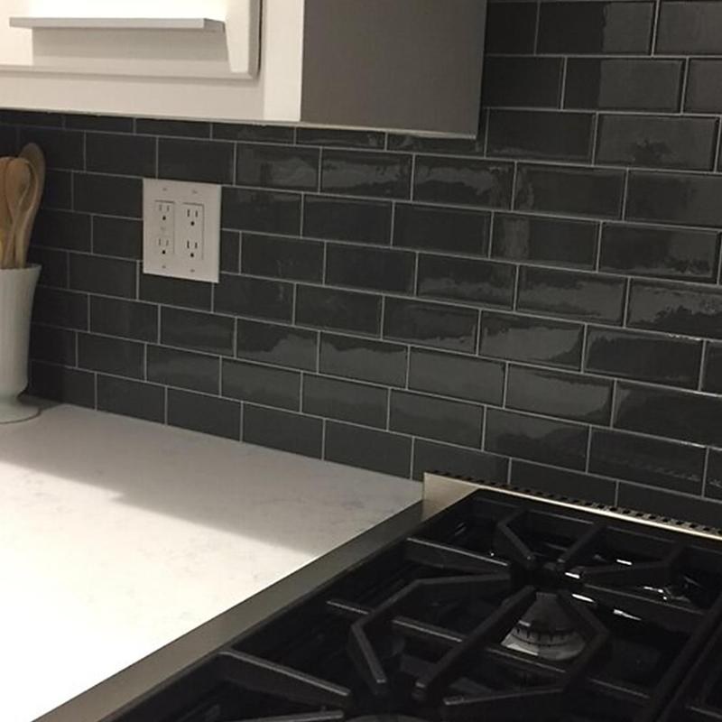 3D Brick Pattern Wall Sticker, 5 Counts/Pack Self-adhesive Removable Heat-resistant Wallpaper, Waterproof Tile Stickers for Home Kitchen Bathroom Living Room 5