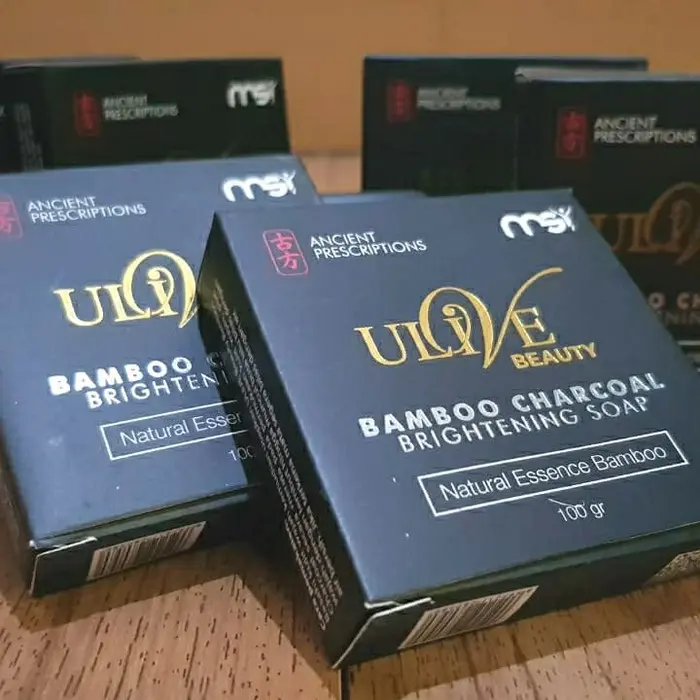Bisa Cod Bayar ditempat sabun ulive paket 3 in 1 sabun bambo charcoal menghilangkan flek hitam sabun cuci muka 5