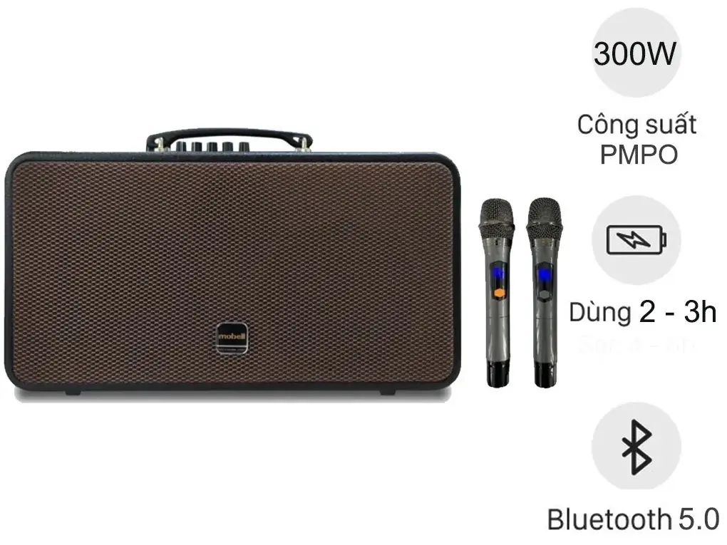 [Mobell] Loa karaoke xách tay Mobell MK-4026A (2 bass 12cm) - Hàng Chính Hãng, Bảo Hành 12 Tháng và Đổi Mới Trong 07 Ngày Nếu Lỗi Sản Phẩm   Nghe Nhạc Củ Loa Kem