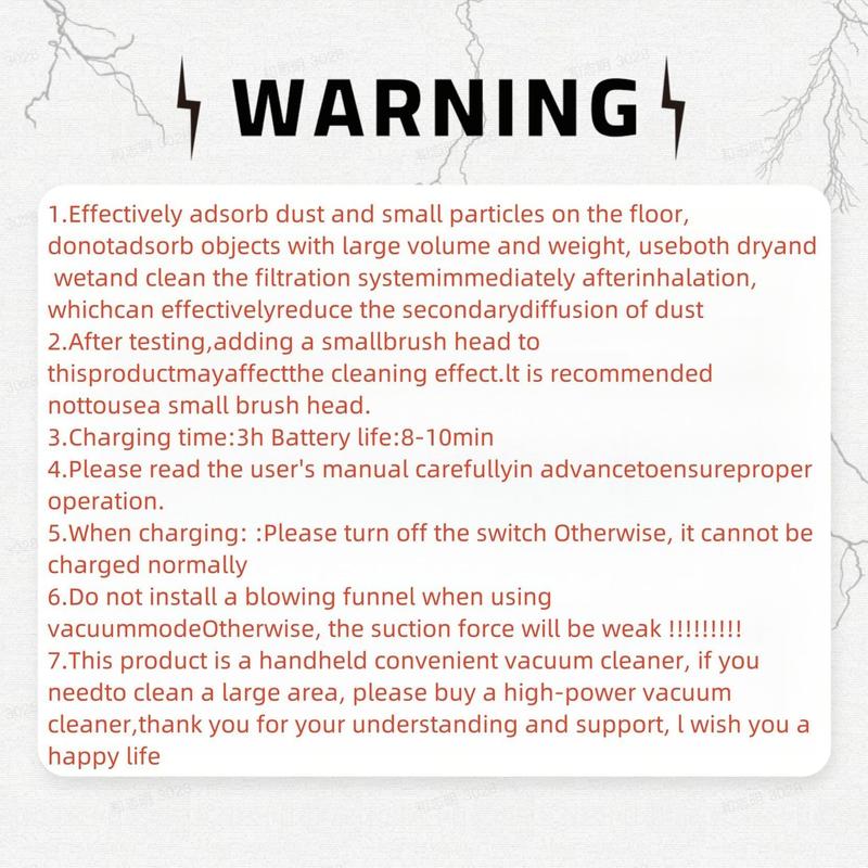 Portable Handheld Vacuum Cleaner, Rechargeable Wireless Car Vacuum Cleaner, Multifunctional Car Cleaning Tool for Car Interior & Car Seat 7