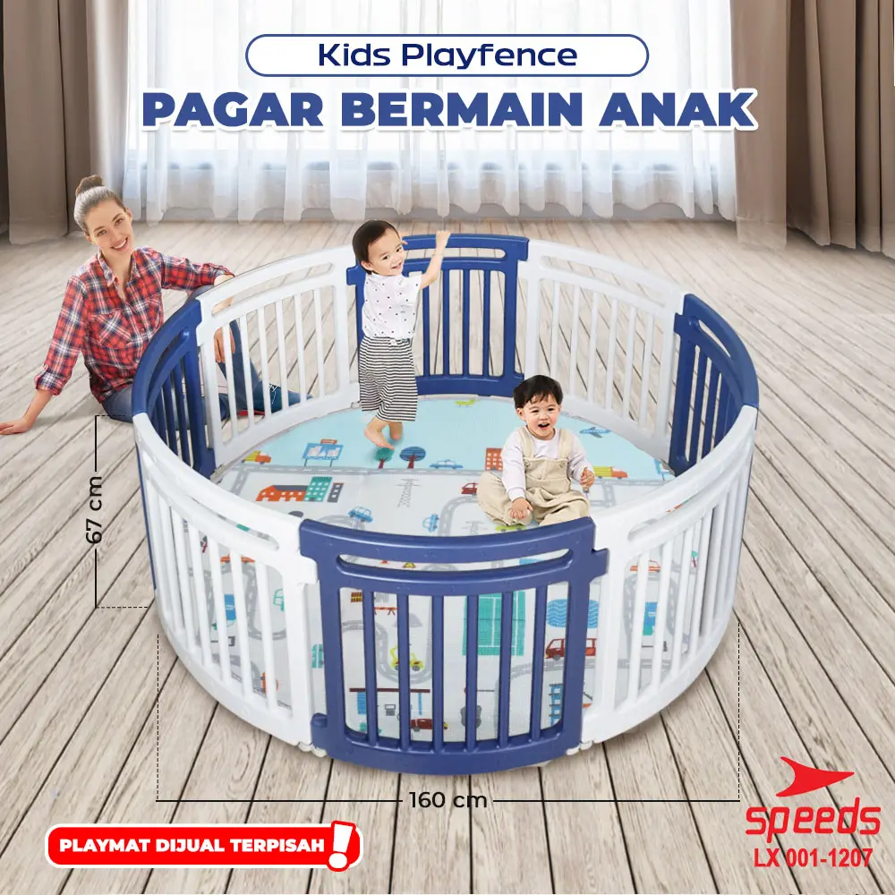 SNI Pagar Mainan Anak Playfence Pagar Bayi Baby Fence Lingkaran Kokoh dan Kuat 001-1207