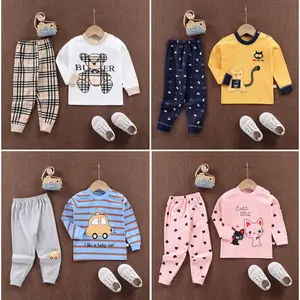 MIBABY Baju Tidur Fashion Bayi/Piyama Anak Baju Lengan Panjang Dan Celana Panjang Dengan Kancing