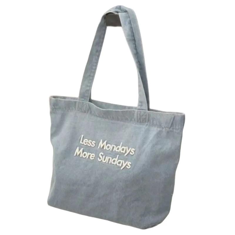  túi Denim Thêu Phong Cách Hàn Quốc Ins Thời Trang Và Dễ Phối Đồ Thích Hợp Đi Làm túi Đeo Vai Cổ Điển túi Xách túi Tote túi Nữ túi kiếnthứckinhnghiệmtrảinghiệm spoiled bag Chữ Nhật Da túi  canvas duc  phuong tote bag  coquette Hình Chữ Nhật white  bag 