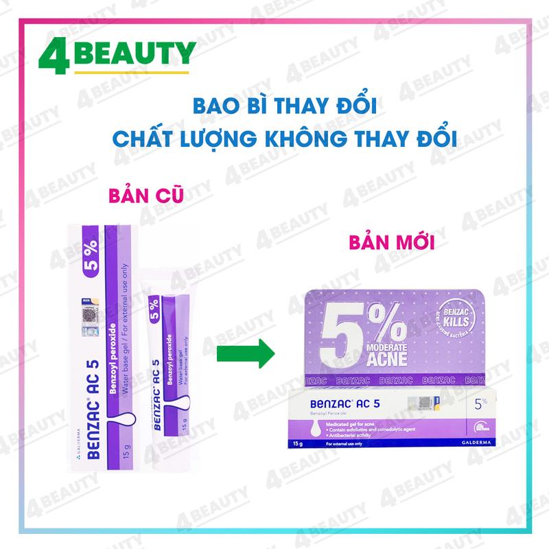 Kem Hỗ Trợ Giảm Mụn Benzac AC Benzoyl Peroxide - 5% Skincare Chăm Sóc Da chấm mụn viêm sưng đỏ