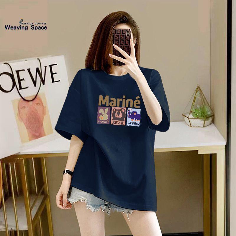 Product Introduction of Áo Thun Cotton Ngắn Tay, Dành Cho Nữ, Dáng Rộng Vừa Vặn, Thiết Kế In Hình, Dài Trung Bình Và Dài, Mỏng, Áo Hàng Mới Về 8