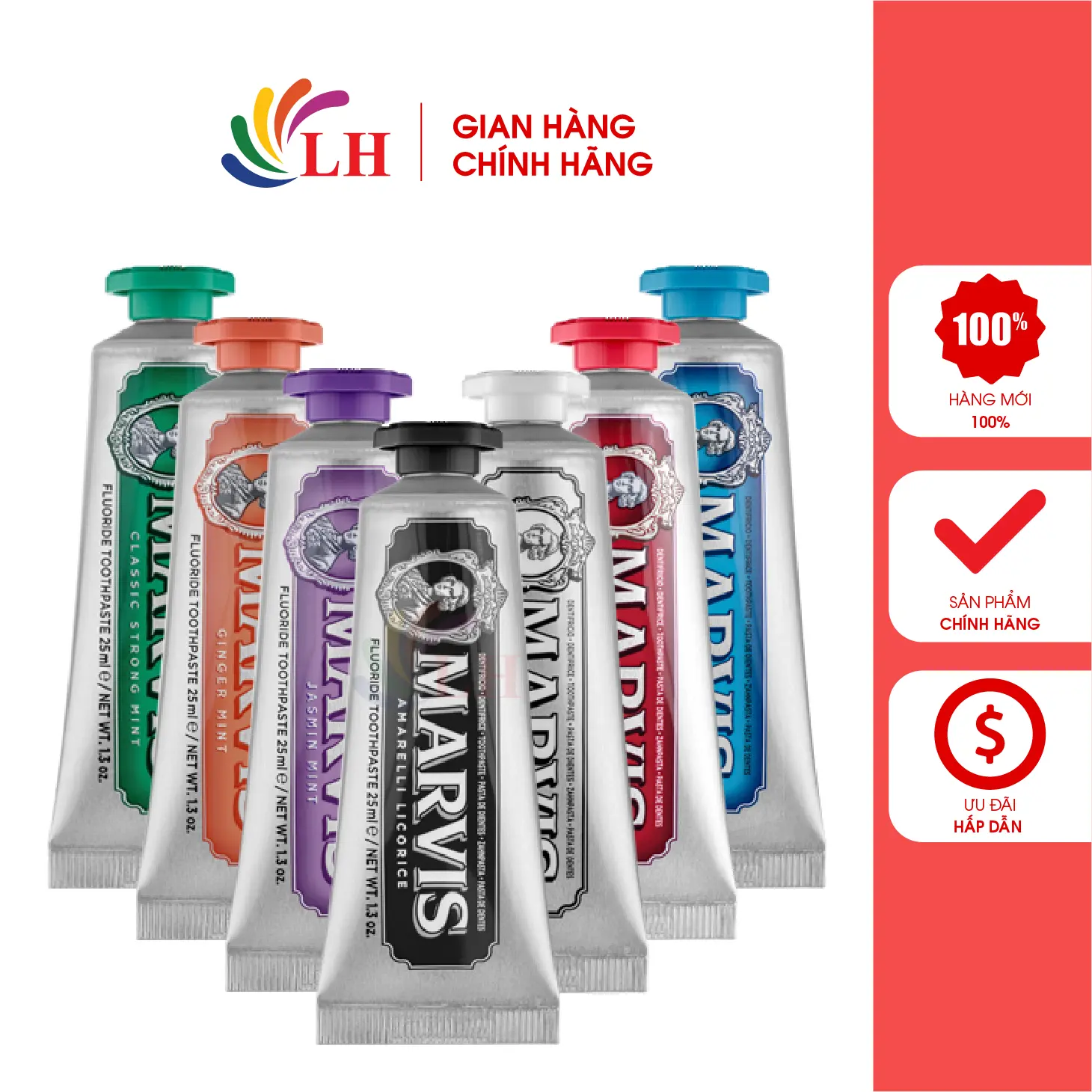 Kem đánh răng Marvis (10ml/25ml) - Hàng chính hãng