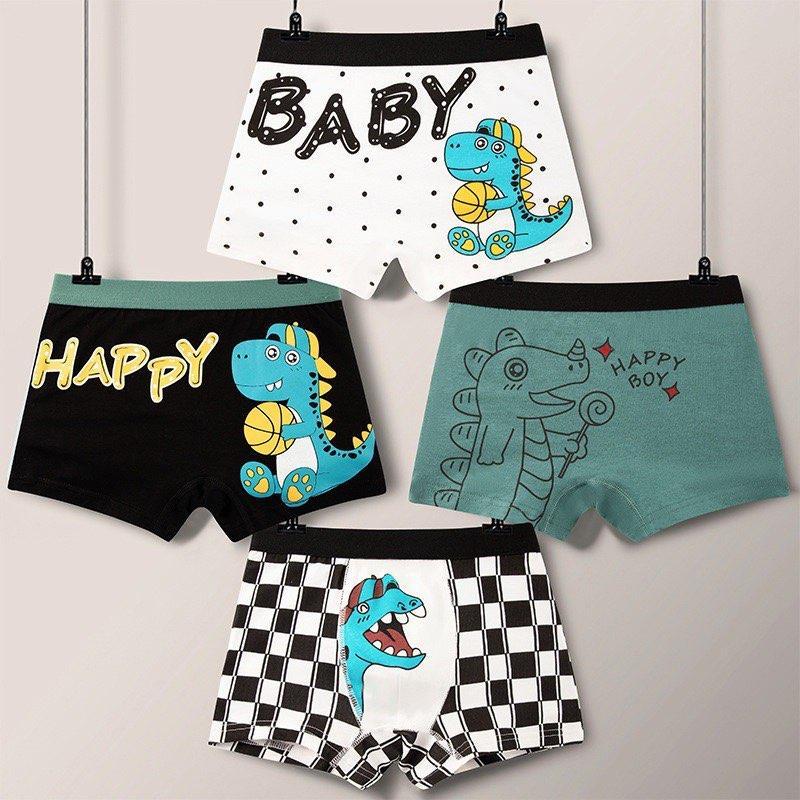 [MẸ THÓC] quần lót/sịp đùi cho bé trai chất cotton cao cấp in hình khủng long siêu yêu hàng QCCC by KID CLOTHING 0