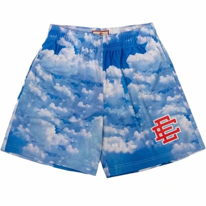 Eric Emanuel EE Lưới Cơ Bản Quần Đùi, In Hoa Cổ Điển, Quần Đùi Tập Gym, Dành Cho Nam, Thích Hợp Tập Gym, Bóng Rổ, Thể Thao, Bãi Biển, Mùa Hè Mới Sport 1