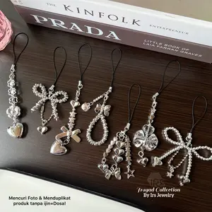 Gantungan Kunci Bogel Mini Y2K Silver Lucu Bisa untuk Handphone Headset Bluetooth Tas Aksesoris Keychain