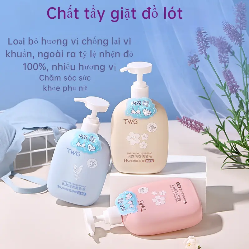 Xà phòng rửa đồ lót tự nhiên, TWG, dành cho phụ nữ, khử mùi, Ebony với hoa hồng, chất tẩy rửa đồ lót, công thức độc đáo Làm Sạch