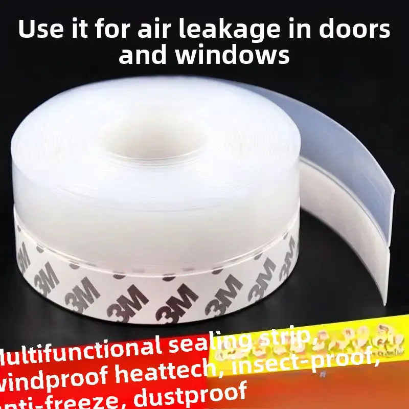 Self-Adhesive Door Draft Stopper Tape - Insulate Heat, Reduce Noise, and Prevent Drafts