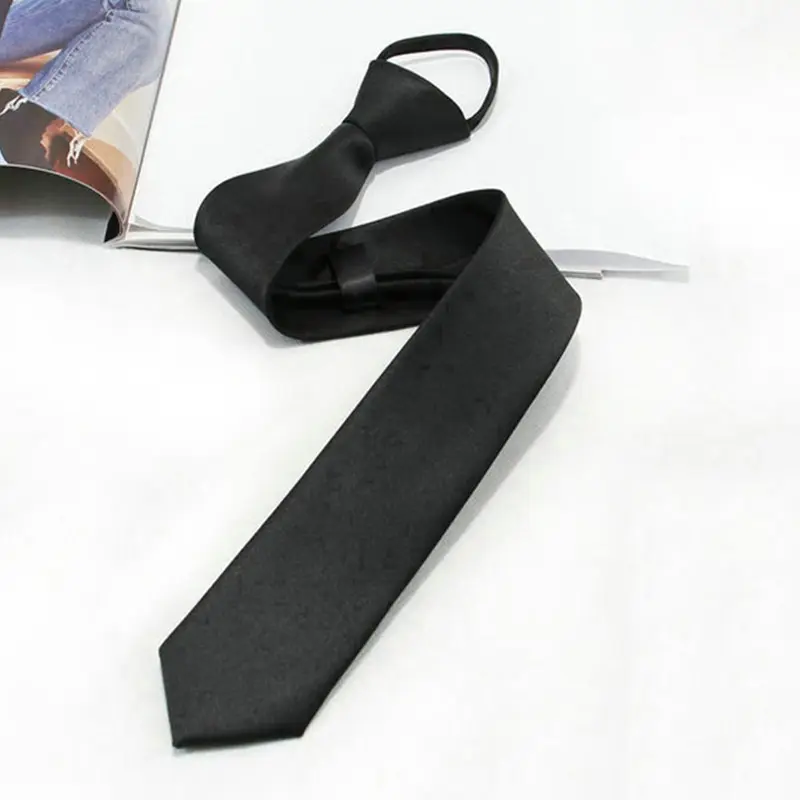 Cà Vạt Có Khóa Kéo, 8cm, Phong Cách, Unisex, Thích Hợp Cho Sinh Viên, Nơ Có Khóa Kéo, Loại Thiết Yếu Lười Biếng, Kéo Dễ Dàng, T0J1 0