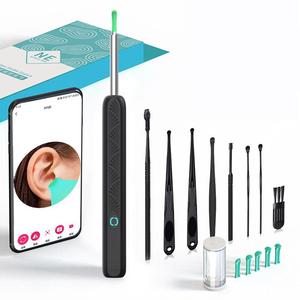 カメラ付き耳垢除去ツールキット、ポータブル360°広角耳クリーナー、iPhoneとAndroid対応の防水内視鏡クリーナー