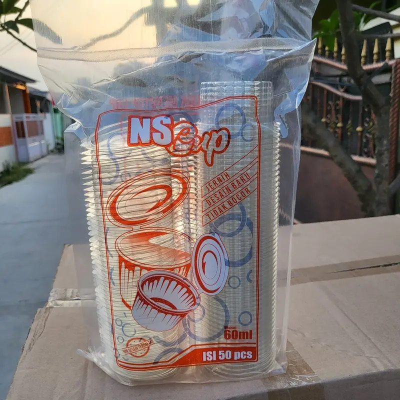 Gelas belimbang cup 60ML tutup sambung isi 50pcs 1