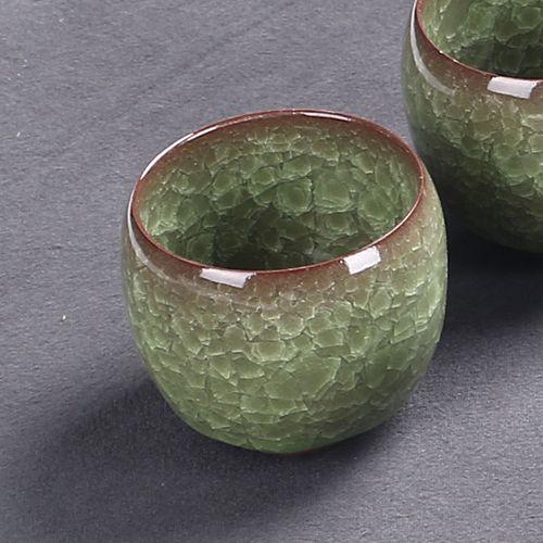 Product Introduction of Made in China Dehua Boutique Cooling Cup Little Dragon Egg Colorful Ceramic Tea Set Boccaro Cup Crackle Glaze Water Cup Kung Fu Tea Cup Beer Mug Set 3