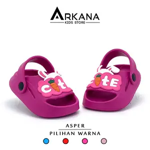 ARKANA - Sandal Anak Perempuan Selop Tali Belakang Asper Cute 1-3 Tahun Kaki Pink
