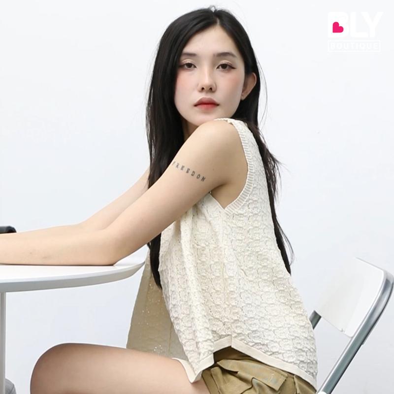 Áo Babydoll Nữ Sát Nách Cổ V Dáng Rộng Thời Trang Đơn Giản Women